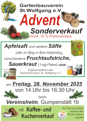 Plakat Adventsverkauf